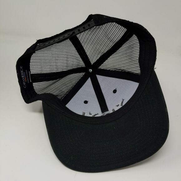 Cap America Snapback Meshback Hat Black Dark Green Camo Embroidered - Picture 9 of 12